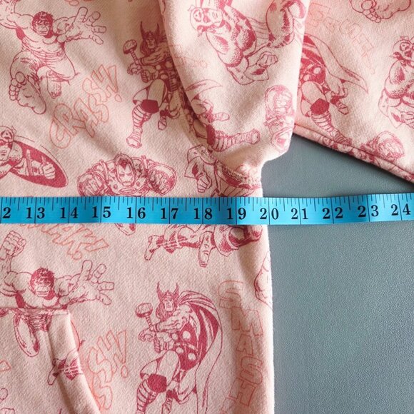Disney Marvel Women's Pink Fleece Pullover Hoodie Sweatshirt Sz Medium Superhero - Picture 7 of 11
